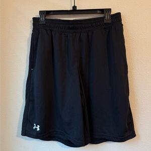 Under armor Men's Black Athletic Shorts basketball adjustable waist size large